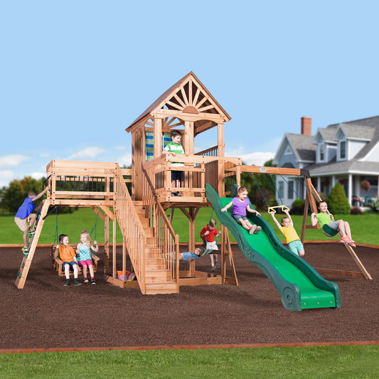 Is rubber mulch a good option under a playset?