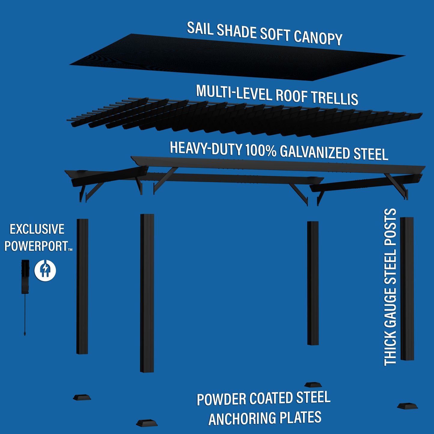 12' x 16' Stratford Pergola