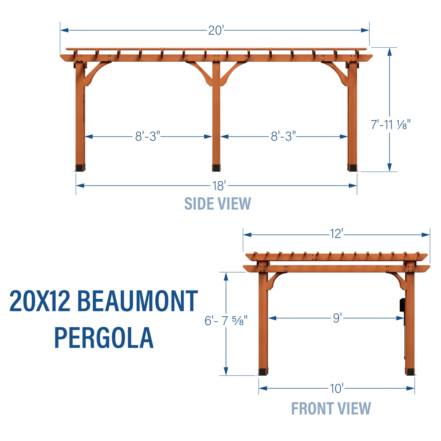 12' x 20' Beaumont Pergola