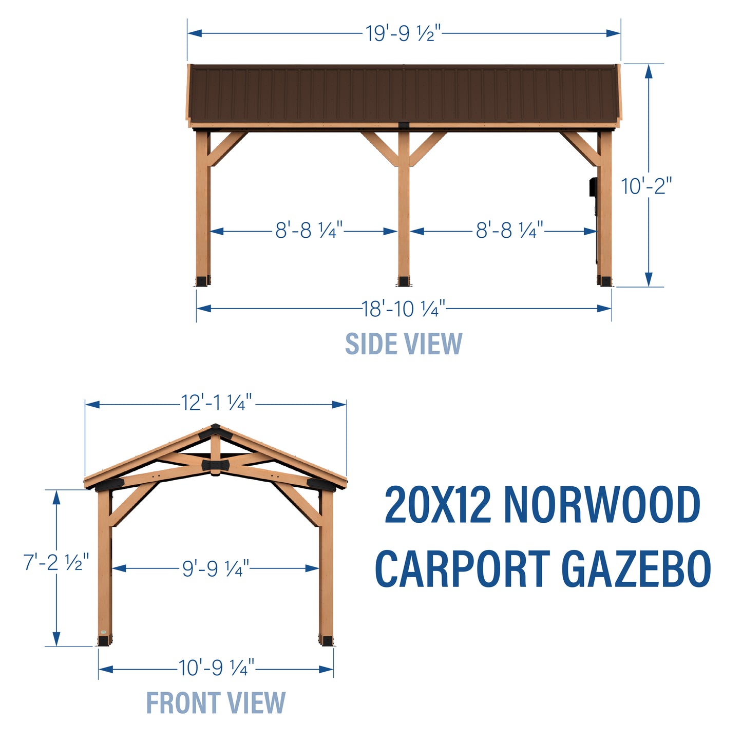 12' x 20' Norwood Gazebo/Carport