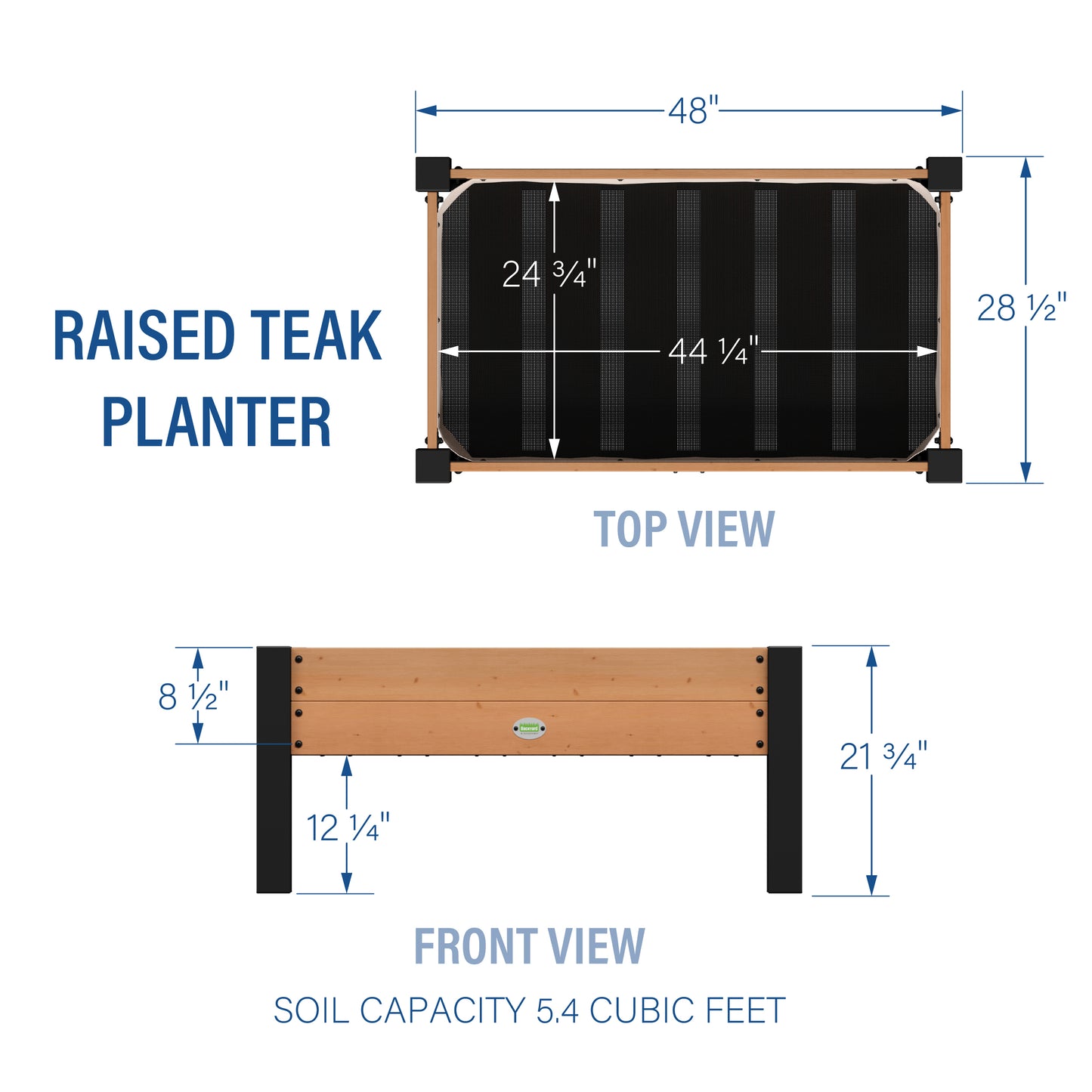 100% Authentic Teakwood Raised Planter