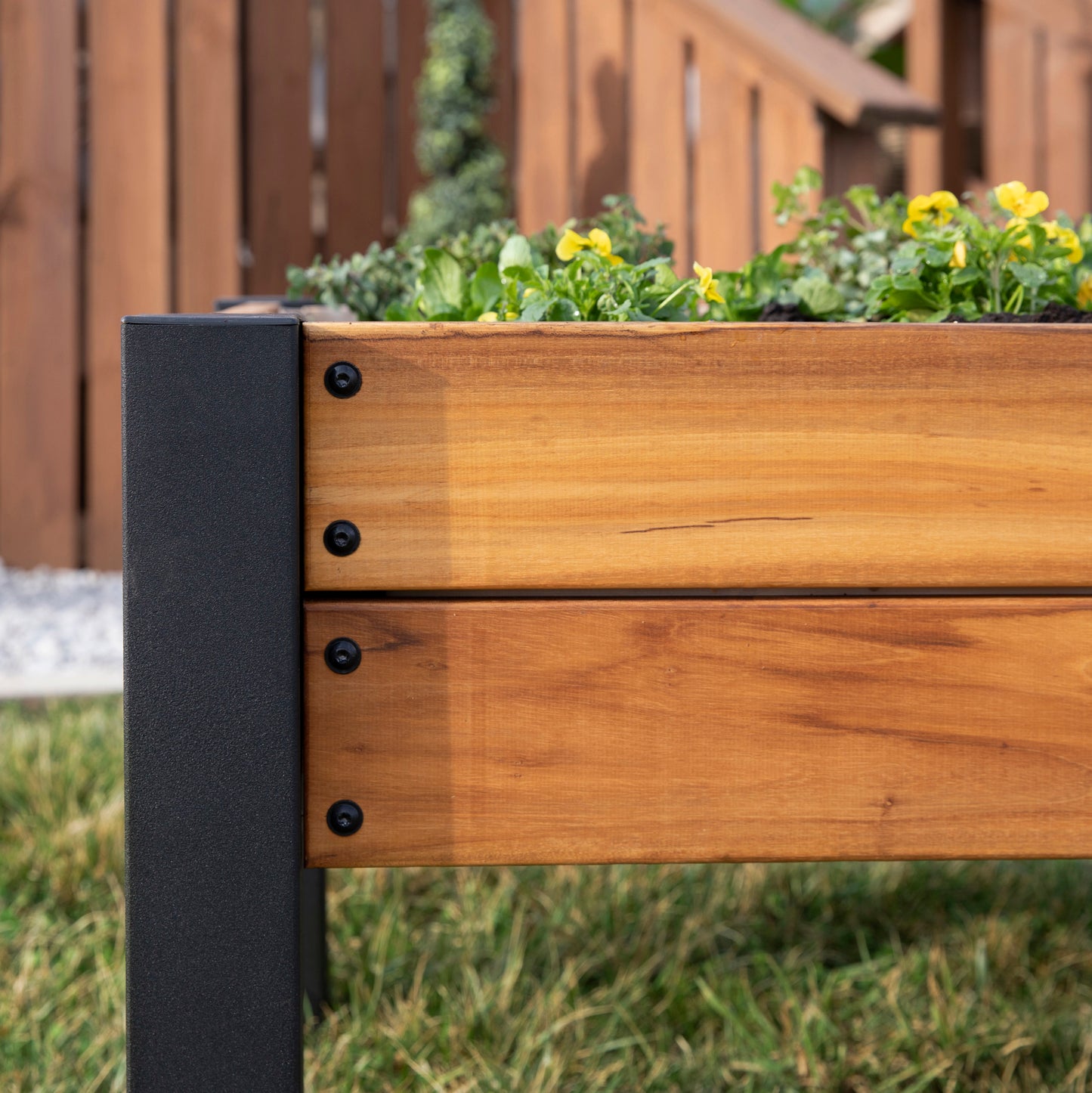 100% Authentic Teakwood Raised Planter