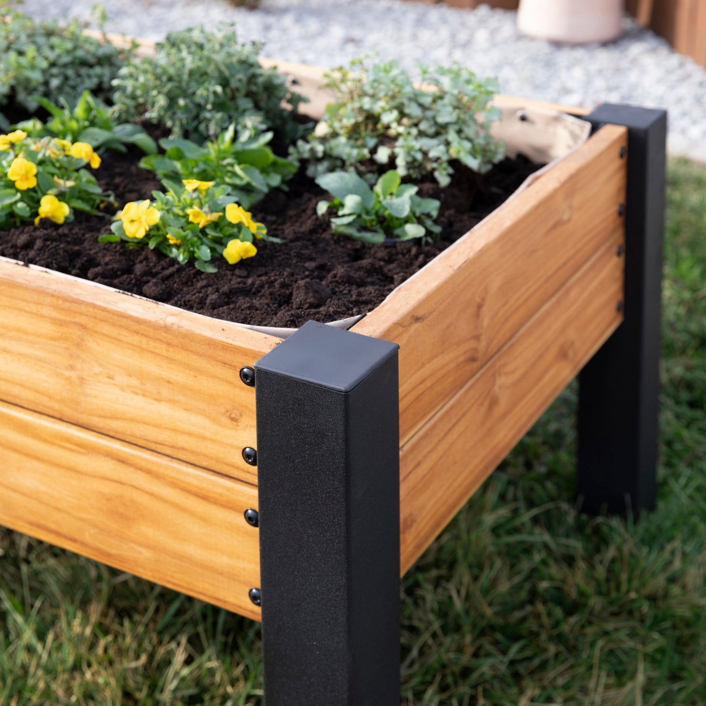 100% Authentic Teakwood Raised Planter