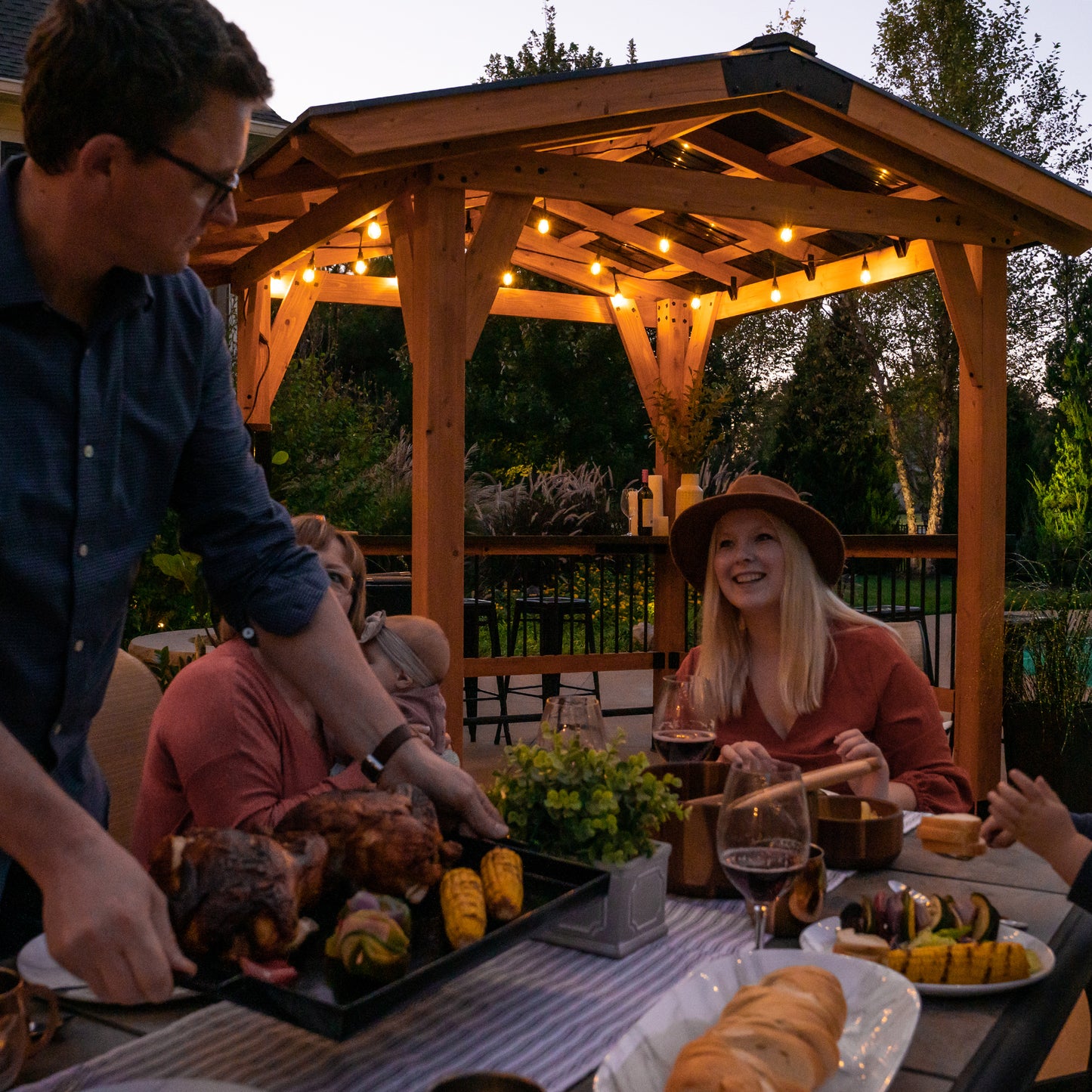Granada Grill Gazebo with Outdoor Bar