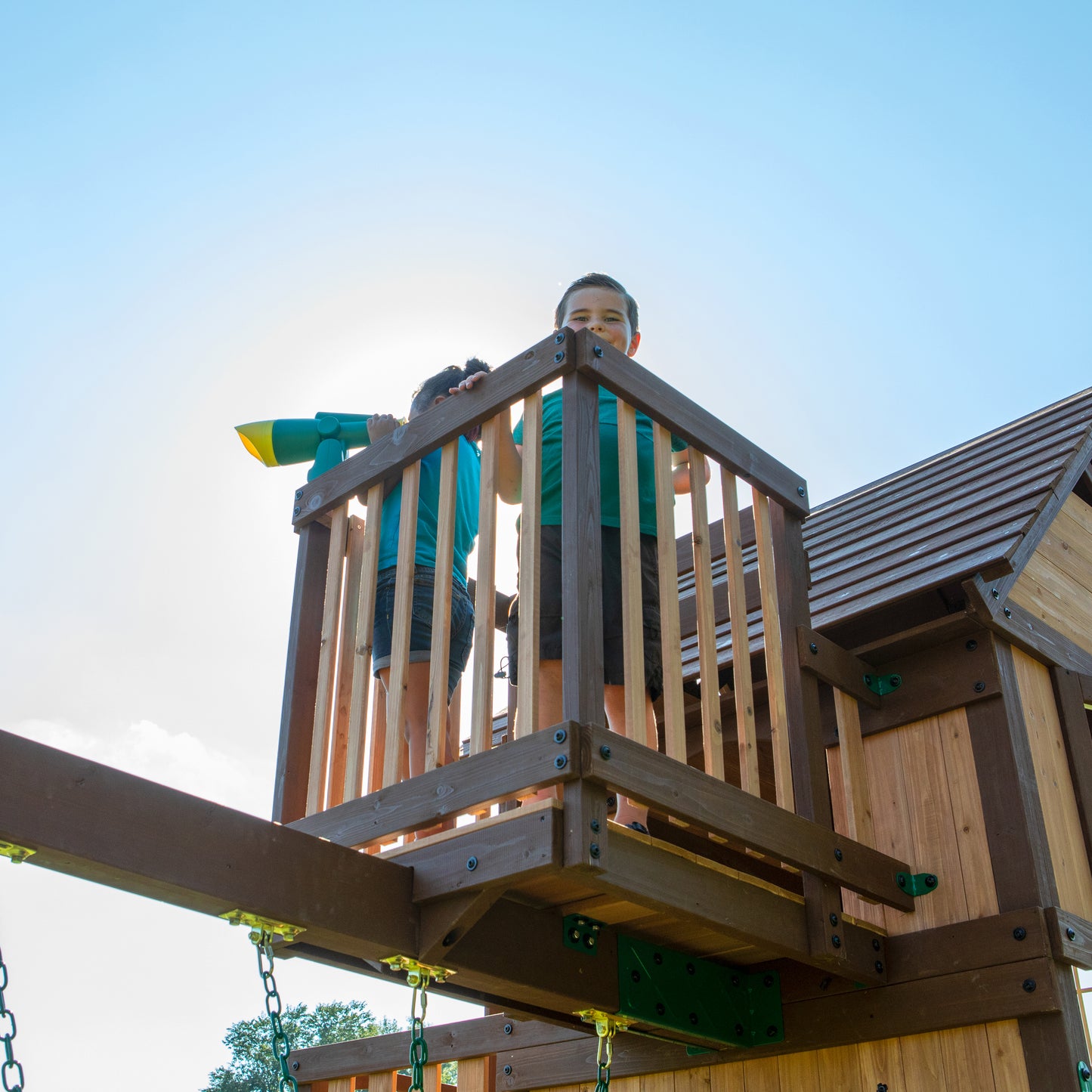 Skyfort II Playset with Spiral Tube Slide