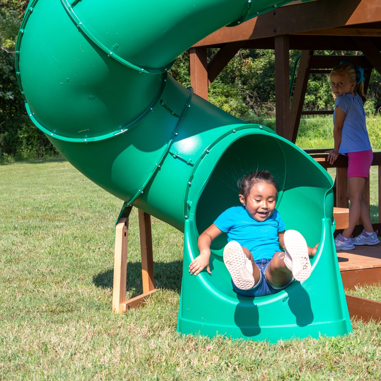 Skyfort II Playset with Spiral Tube Slide
