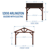 10' x 12' Arlington Gazebo Wooden Gazebo Kit for Sale