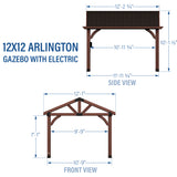 12' x 12' Arlington Wooden Gazebo Kit for Sale