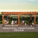 12' x 20' Beaumont Wood Pergola Kit