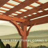12' x 20' Beaumont Wood Pergola Kit