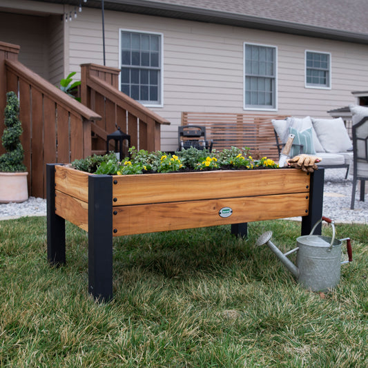 100% Authentic Teakwood Raised Planter