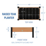 100% Authentic Teakwood Raised Planter