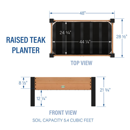 100% Authentic Teakwood Raised Planter
