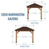 10' x 12' Barrington Wooden Gazebo Kit for Sale