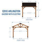 10' x 12' Arlington Wooden Gazebo Kit