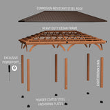 12' x 20' Barrington Gazebo - Fit N Fun Backyards