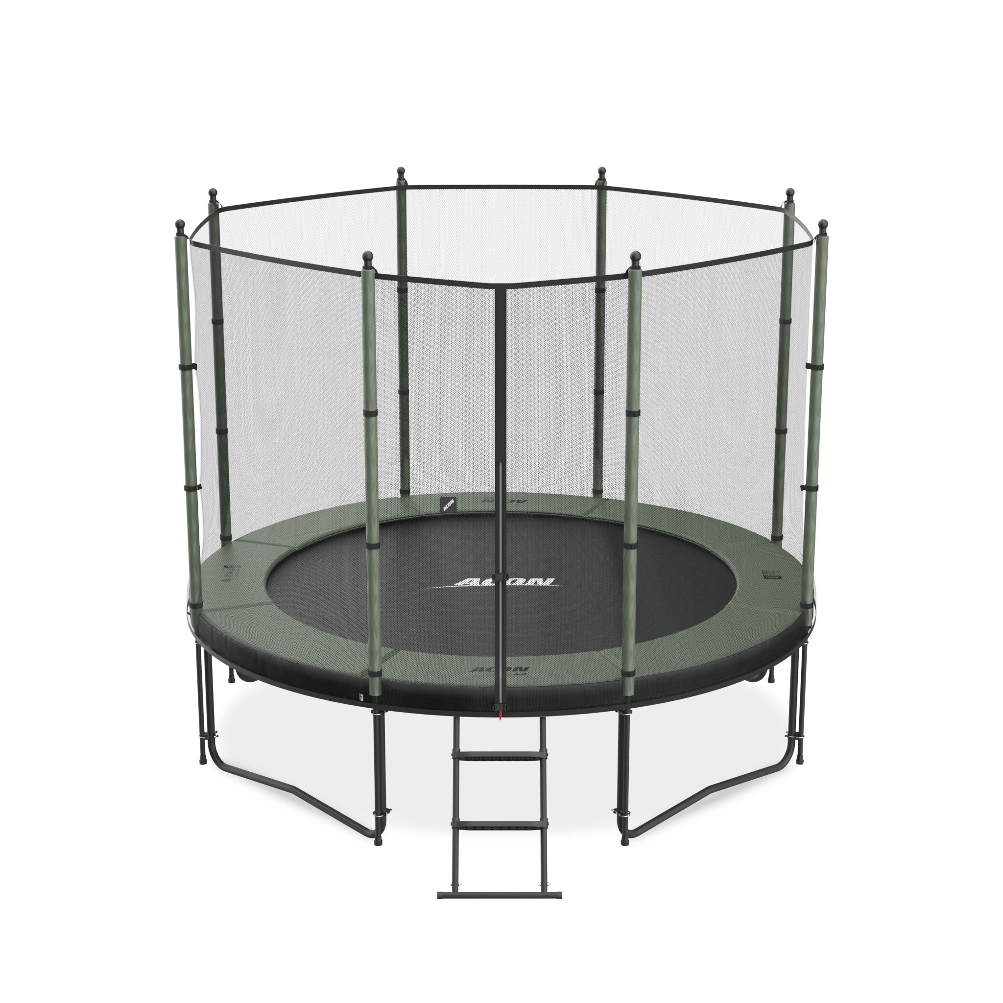 ACON Air 10ft Round Trampoline with Net & Ladder - bearplaygrounds