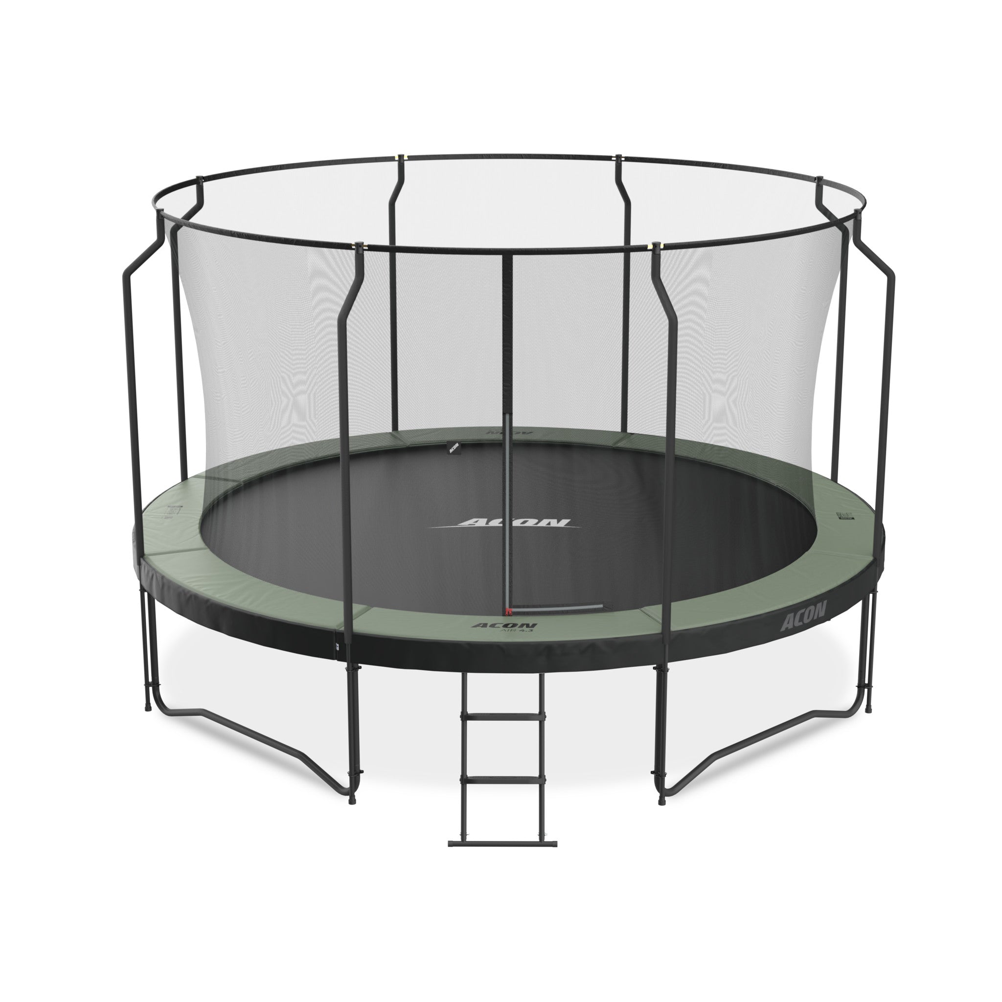 ACON Air 14ft Round Trampoline with Net & Ladder - bearplaygrounds