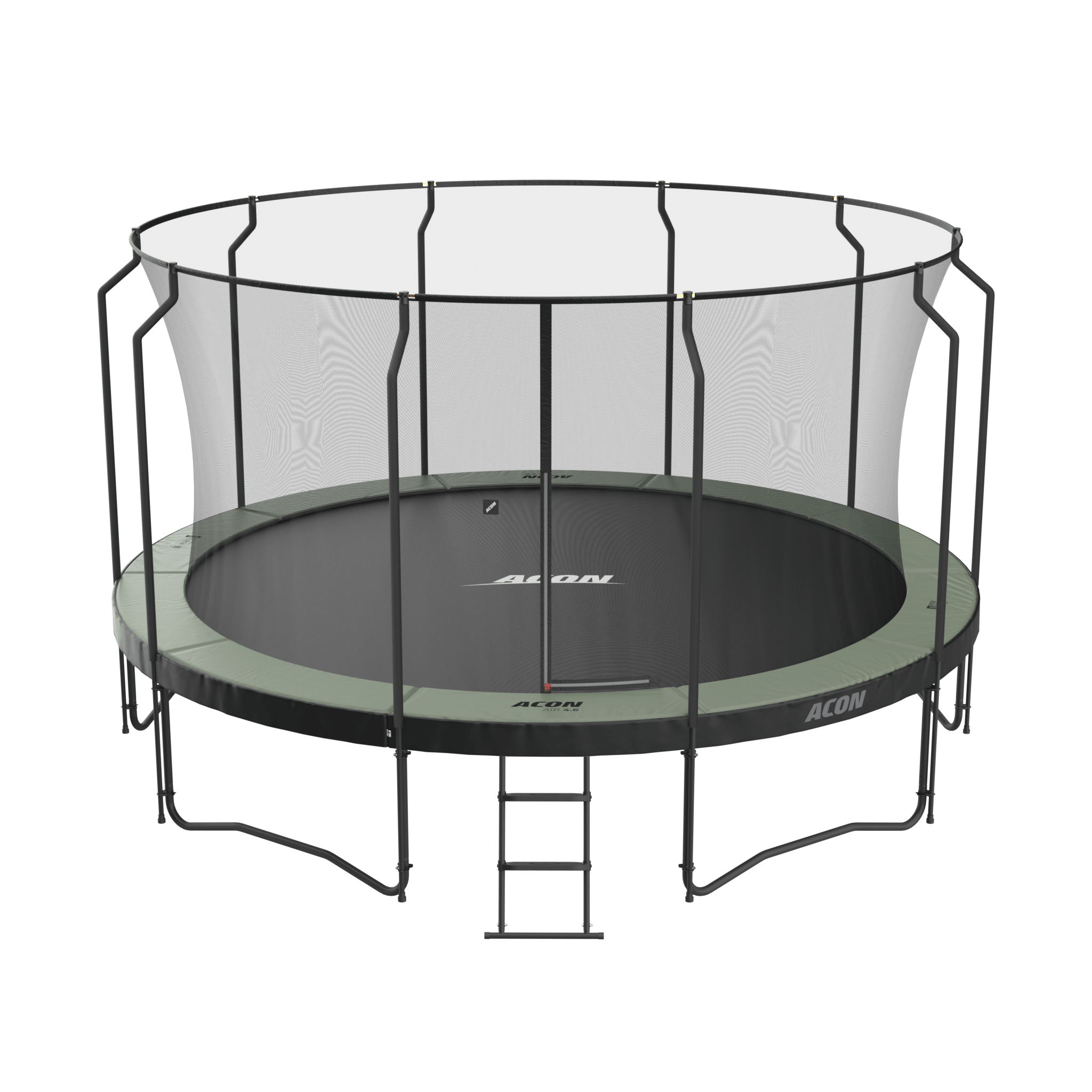 ACON Air 15ft Round Trampoline with Net & Ladder - bearplaygrounds