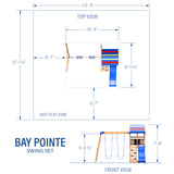 Bay Pointe Wooden Playset with Swings