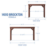 10' x 14' Brockton Wood Pergola Kit for Sale