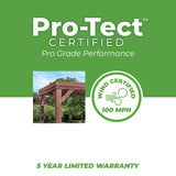 10' x 14' Brockton Wood Pergola Kit for Sale