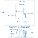 Buckley Hill Wooden Playset with Swings