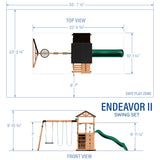 Endeavor II Wooden Playset with Rock Wall