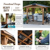 Granada Grill Gazebo with Outdoor Bar