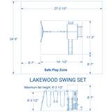 Lakewood Compact Wooden Playset with Swings