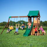 Lakewood Compact Wooden Playset with Swings