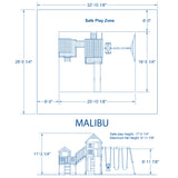 Malibu Wooden Playset with Clubhouse and Swings
