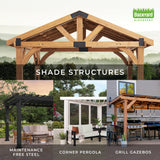12' x 20' Norwood Wooden Gazebo Carport