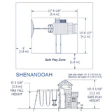 Shenandoah Wooden Playset with Play Kitchen and Clubhouse