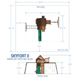 Skyfort II Playset with Crow's Nest and Wave Slide