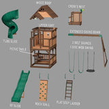 Skyfort II Playset with Spiral Tube Slide