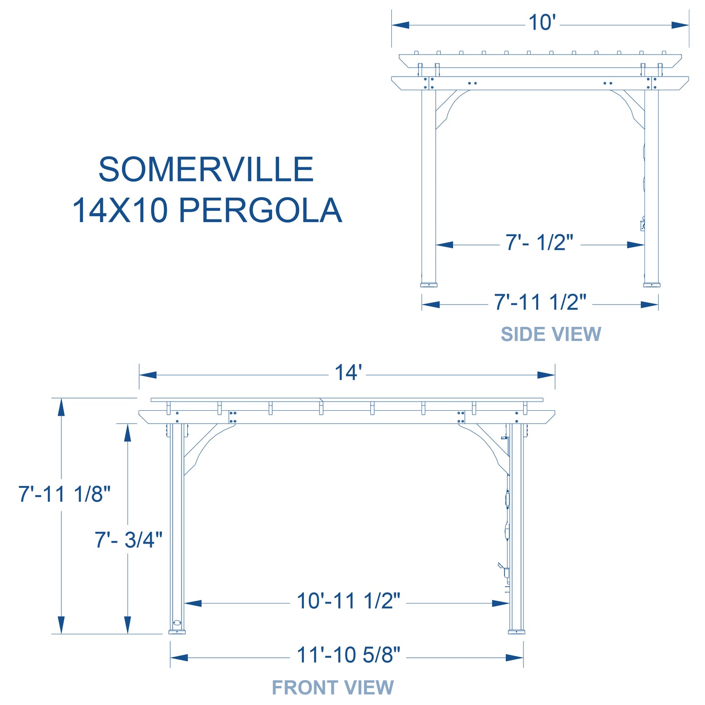 10' x 14' Somerville Pergola