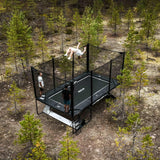 ACON X 17ft Rectangular Trampoline with Net & Ladder - bearplaygrounds