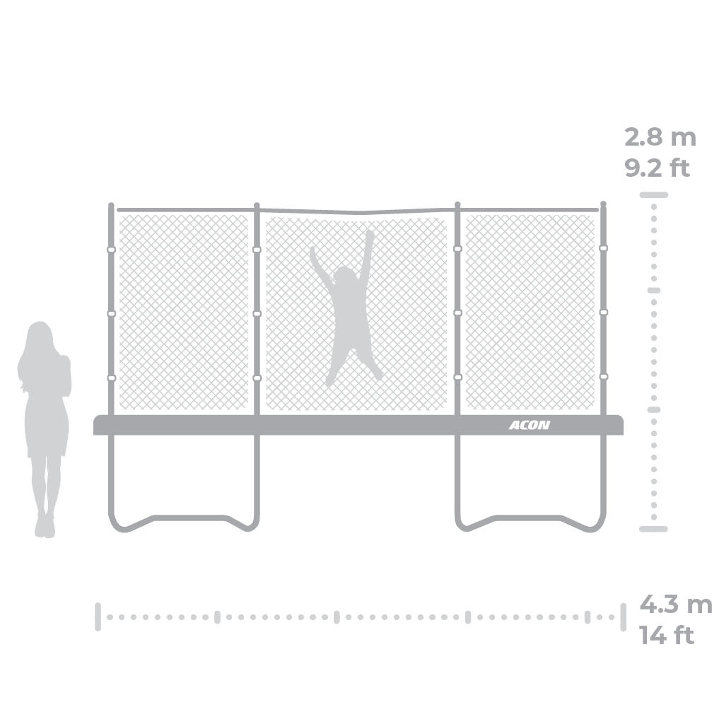 ACON Air 14ft Round Trampoline - bearplaygrounds