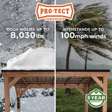 9.5' x 20' Arcadia Wooden Canopy Gazebo Kit for Sale