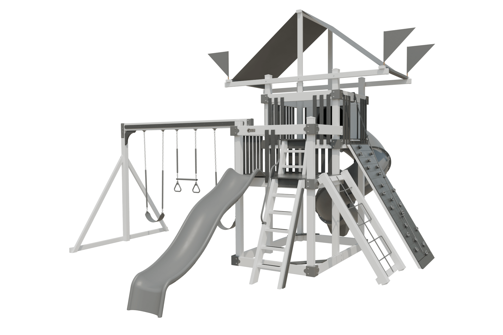 Swing Kingdom Super 59 Vinyl Maintenance Free Playset - Fit N Fun Backyards