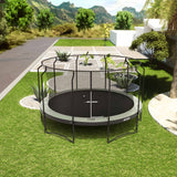 ACON Air 14ft Round Trampoline with Net & Ladder - bearplaygrounds