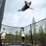ACON X 17ft Rectangular Trampoline with Net & Ladder - bearplaygrounds